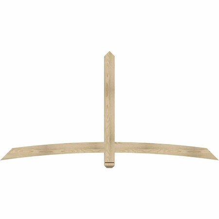 Ekena Millwork Bellingham Rough Sawn Timber Gable Bracket, Douglas Fir, 84"W x 42"H x 2"D x 4"F, 12/12 Pitch GBW084X42X0204BEL00RDF